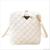Small Shell Leather Plaid Handbag